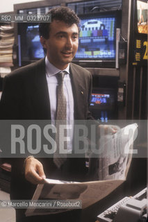 Rome, 1990. Italian sport TV journalist Franco Lauro / Roma, 1990. Il giornalista televisivo, esperto di calcio e basket, Franco Lauro - ©Marcello Mencarini/Rosebud2