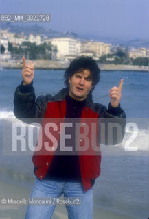 Sanremo Music Festival 1987. Italian pop singer Fausto Leali / Festival di Sanremo 1987. Il cantante Fausto Leali - ©Marcello Mencarini/Rosebud2