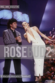 Sanremo Music Festival 1989. Fausto Leali e Anna Oxa sing Ti lascerò (ranked first) / Festival di Sanremo 1989. Fausto Leali e Anna Oxa cantano Ti lascerò (prima classificata) - ©Marcello Mencarini/Rosebud2