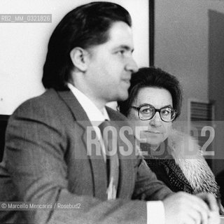 Psychoanalysts Armando Verdiglione and Genie Lemoine (1980) / Gli psicoanalisti Armando verdiglione e Genie Lemoine (1980) - ©Marcello Mencarini/Rosebud2