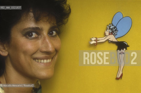 Italian artoonist Cinzia Leone, about 1985 / La fumettista Cinzia Leone, 1985 circa - ©Marcello Mencarini/Rosebud2