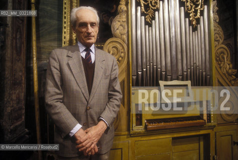 Florence, 1992. Dutch organist, harpsichordist, conductor and musicologist Gustav Leonhardt / Firenze, 1992. Lorganista, clavicembalista, direttore dorchestra e musicologo olandese Gustav Leonhardt - ©Marcello Mencarini/Rosebud2