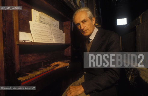 Florence, 1992. Dutch organist, harpsichordist, conductor and musicologist Gustav Leonhardt / Firenze, 1992. Lorganista, clavicembalista, direttore dorchestra e musicologo olandese Gustav Leonhardt - ©Marcello Mencarini/Rosebud2