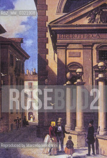 Ambrosiana Library in Milan in a painting of the nineteenth century. Here Cardinal Angelo Mai discovered important ancient texts. For his discovery of Ciceros De Republica, Giacomo Leopardi dedicated to him a poem in 1820. Leopardi also attended this library during his stay in Milan in 1825 / La Biblioteca Ambrosiana in un dipinto del XIX° secolo. Qui il cardinale Angelo Mai scoprì importanti testi antichi. Per la scoperta del De Republica di Cicerone, Giacomo Leopardi gli dedicò una poesia nel 1820. Lo stesso Leopardi frequentò la biblioteca durante il suo soggiorno a Milano nel 1825 - Reproduced by Marcello Mencarini
/Rosebud2