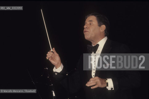 Cannes Film Festival 1984. Comic actor Jerry Lewis performing / Festival del Cinema di Cannes 1984. Lattore comico Jerry Lewis durante uno show - ©Marcello Mencarini/Rosebud2