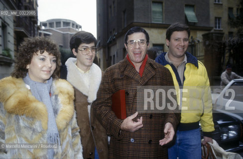 Rome, 1984. Comic actor Jerry Lewis, his sons and his second wife SanDee Pitnick (married in 1983) / Roma, 1984. Lattore comico Jerry Lewis con i figli e  a seconda moglie SanDee Pitnick (sposata nel 1983) - ©Marcello Mencarini/Rosebud2