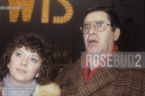 Rome, 1984. Comic actor Jerry Lewis and his second wife SanDee Pitnick (married in 1983)/ Roma, 1984. Lattore comico Jerry Lewis con la seconda moglie SanDee Pitnick (sposata nel 1983) - ©Marcello Mencarini/Rosebud2