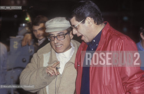 Rome, 1984. American actor Jerry Lewia and his Italian dubber Oreste Lionello / Roma, 1984. Lattore americano Jerry lewis e il suo doppiatore italiano Oreste Lionello - ©Marcello Mencarini/Rosebud2