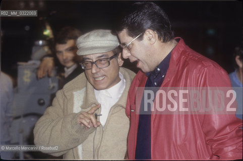 Rome, 1984. American actor Jerry Lewia and his Italian dubber Oreste Lionello / Roma, 1984. Lattore americano Jerry lewis e il suo doppiatore italiano Oreste Lionello - ©Marcello Mencarini/Rosebud2