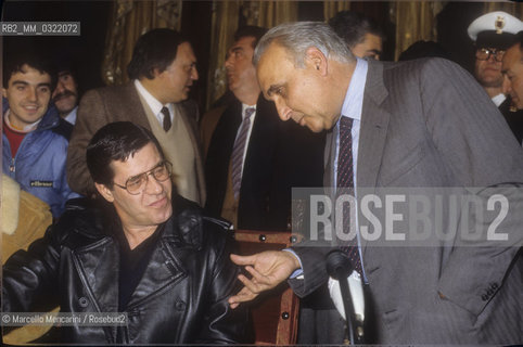 Rome, 1984. Comic actor Jerry Lewis and mayor of Rome Ugo Vetere / Roma, 1984. Lattore comico Jerry Lewis e il sindaco di Roma Ugo Vetere - ©Marcello Mencarini/Rosebud2