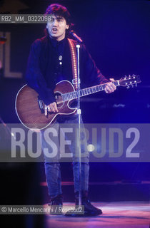 Italian rock singer-songwriter LLuciano Ligabue (1991) / Il cantante Luciano ligabue (1991) - ©Marcello Mencarini/Rosebud2