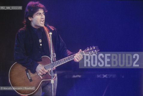 Italian rock singer-songwriter LLuciano Ligabue (1991) / Il cantante Luciano ligabue (1991) - ©Marcello Mencarini/Rosebud2