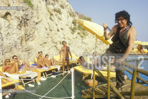 Capri, 1986. Italian actor Oreste Lionello / Capri, 1986. Lattore <oreste Lionello - ©Marcello Mencarini/Rosebud2