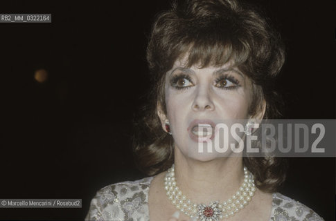 Venice Lido, Venice Film festival 1988. italian actress Gina Lollobrigida / Lido di Venezia, Mostra del Cinema di Venezia 1988. Lattrice Gina Lollobrigida - ©Marcello Mencarini/Rosebud2