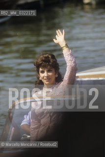 Venice Lido, Venice Film festival 1988. italian actress Gina Lollobrigida / Lido di Venezia, Mostra del Cinema di Venezia 1988. Lattrice Gina Lollobrigida - ©Marcello Mencarini/Rosebud2