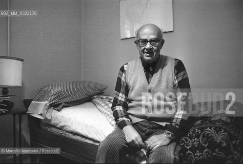 Rome, 1980. Italian mathematician, pedagogist and politician Lucio Lombardo Radice in his house / Roma, 1980. Il matematico, pedagogista e politico Lucio Lombardo Radice nella sua casa - ©Marcello Mencarini/Rosebud2