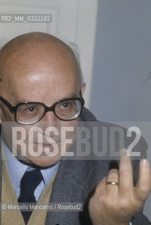 Italian mathematician, pedagogist and politician Lucio Lombardo Radice (about 1985) / Il matematico, pedagogista e politico Lucio Lombardo Radice (1985 circa) - ©Marcello Mencarini/Rosebud2