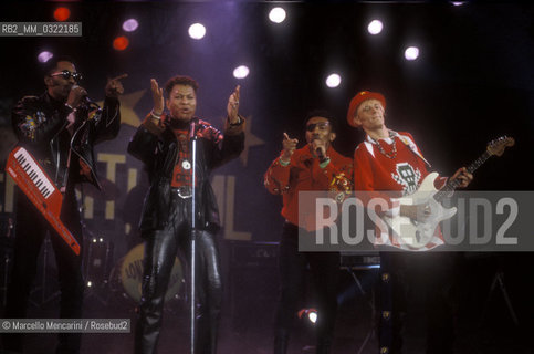 Sanremo Music Festival 1991. R&B and dance band Londonbeat / Festival di Sanremo 1991. Il gruppo inglese Londonbeat - ©Marcello Mencarini/Rosebud2