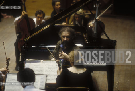 Rome, 1991, Romanian classical pianist Radu Lupu during a rehearsal / Roma, 1991. Il pianista classico Radu Lupu durante una prova - ©Marcello Mencarini/Rosebud2