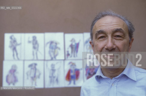 Italian set designer Emanuele Luzzati (about 1980) / Lo scenografo Emanuele Luzzati (1980 circa) - ©Marcello Mencarini/Rosebud2