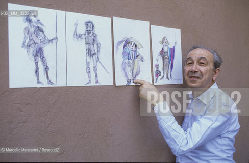 Italian set designer Emanuele Luzzati (about 1980) / Lo scenografo Emanuele Luzzati (1980 circa) - ©Marcello Mencarini/Rosebud2