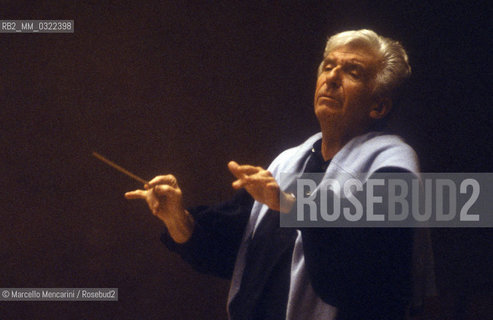 Rome, 1983. Swiss conductor Peter Maag while performing / Roma, 1983. Il direttore dorchestra Peter Maag mentre dirige - ©Marcello Mencarini/Rosebud2