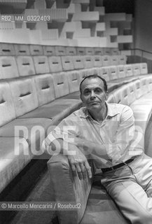 Rome, Pius XII Auditorium at Via della Conciliazione, concert hall of the Santa Cecilia Academy Orchestra, 1982. American conductor Lorin Maazel / Roma, Auditorium Pio XII in Via della Conciliazione, sede dei concerti dellAccademia di Santa Cecilia, 1982. Il direttore dorchestra Lorin Maazel - ©Marcello Mencarini/Rosebud2