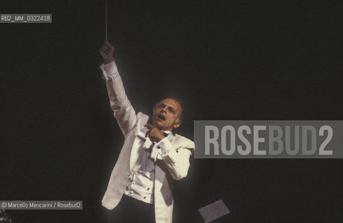 American conductor Lorin Maazel performing (about 1982) / Il direttore dorchestra Lorin Maazel mentre dirige (1982 circa) - ©Marcello Mencarini/Rosebud2