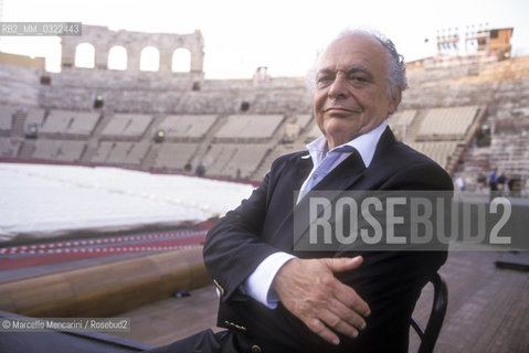 Verona Arena, 2000. American conductor Lorin Maazel / Arena di Verona, 2000. Il direttore dorchestra Lorin Maazel - ©Marcello Mencarini/Rosebud2