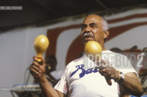 Perugia, Umbria Jazz Festival 1981. Cuban musician Frank Machito Grillo / Perugia, Umbria Jazz 1982. Il musicista cubano Frank Machito Grillo - ©Marcello Mencarini/Rosebud2