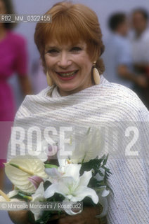 Venice Lido, Venice Film Festival 1988. American actress Shirley MacLaine / Lido di Venezia, Mostra del Cinema di Venezia 1988. Lattrice americana Shirley MacLaine - ©Marcello Mencarini/Rosebud2