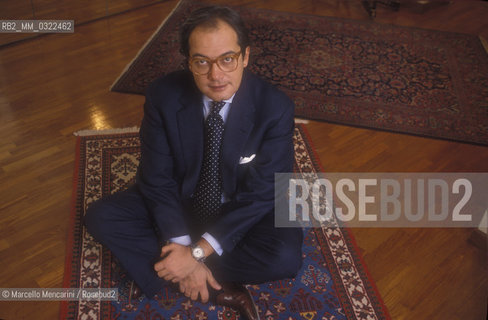 Rome, 1990. Italian sport TV journalist Fabrizio Maffei / Roma, 1990. Il giornalista televisivo, esperto di calcio, Fabrizio Maffei - ©Marcello Mencarini/Rosebud2