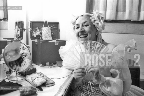 Rome, 1982. Actress Pupella Maggio in her dressing room / Roma, 1982. Lattrice Pupella Maggio in camerino - ©Marcello Mencarini/Rosebud2