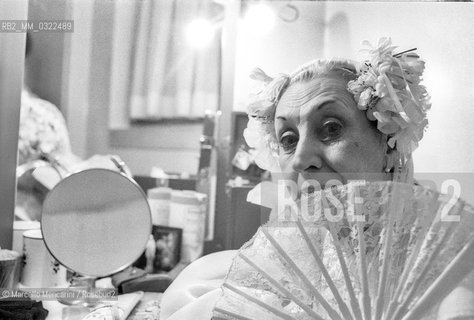 Rome, 1982. Actress Pupella Maggio in her dressing room / Roma, 1982. Lattrice Pupella Maggio in camerino - ©Marcello Mencarini/Rosebud2