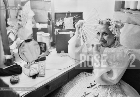 Rome, 1982. Actress Pupella Maggio in her dressing room / Roma, 1982. Lattrice Pupella Maggio in camerino - ©Marcello Mencarini/Rosebud2