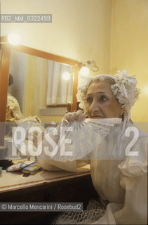 Rome, 1982. Actress Pupella Maggio in her dressing room / Roma, 1982. Lattrice Pupella Maggio in camerino - ©Marcello Mencarini/Rosebud2