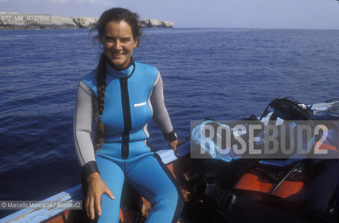 Italian free diver Rossana Maiorca (1989) / Lapneista Rossana Maiorca (1989) - ©Marcello Mencarini/Rosebud2