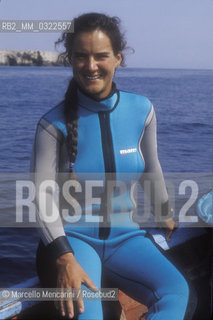 Italian free diver Rossana Maiorca (1989) / Lapneista Rossana Maiorca (1989) - ©Marcello Mencarini/Rosebud2