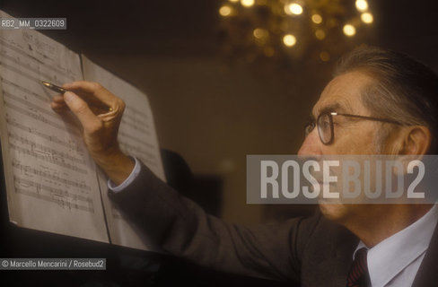 Italian composer Riccardo Malipiero (1988) / Il compositore Riccardo Malipiero (1988) - ©Marcello Mencarini/Rosebud2