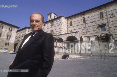 Perugia. 1991. Polltician of Italian Socialist Party (PSI) Enrico Manca, President of RAI, the Italian public television / Perugia, 1991. Il politico socialiasta Enrico Manca, Presidente della RAI, radiotelevisione italiana - ©Marcello Mencarini/Rosebud2