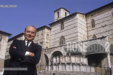 Perugia. 1991. Polltician of Italian Socialist Party (PSI) Enrico Manca, President of RAI, the Italian public television / Perugia, 1991. Il politico socialiasta Enrico Manca, Presidente della RAI, radiotelevisione italiana - ©Marcello Mencarini/Rosebud2