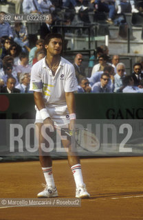 Rome, 1989. Argentine tennis player Alberto Mancini / Roma, 1989. Il tennista Alberto Mancini - ©Marcello Mencarini/Rosebud2