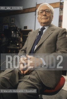 Rome, 1996. Italian politician and magistrate Filippo Mancuso / Roma, 1996. Il politico e magistrato Filippo Mancuso - ©Marcello Mencarini/Rosebud2