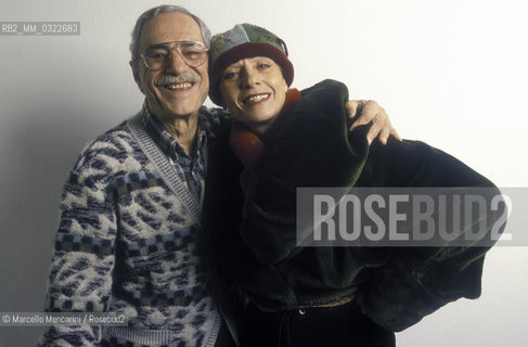 Rome, 1999. Italian actor Nino Manfredi and hie wife Erminia ferrari / Roma, 1999. Lattore Nino Manfredi e sua moglie Erminia Ferrari - ©Marcello Mencarini/Rosebud2