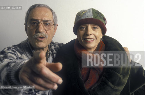 Rome, 1999. Italian actor Nino Manfredi and hie wife Erminia ferrari / Roma, 1999. Lattore Nino Manfredi e sua moglie Erminia Ferrari - ©Marcello Mencarini/Rosebud2