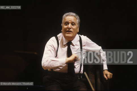 Italian conductor Franco Mannino during a rehearsal (about 1988) / Il direttore dorchestra Franco Mannino durante una prova (1988 circa) - ©Marcello Mencarini/Rosebud2