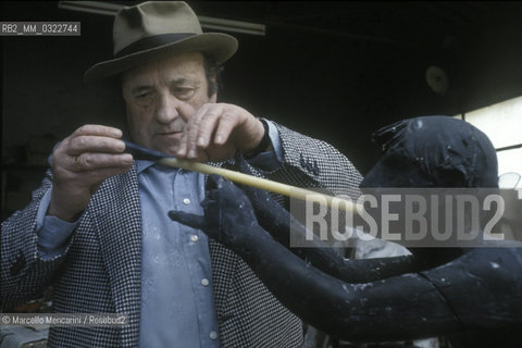 Italian artist Giacomo Manzù (about 1980) / Lartista Giacomo Manzù (1980 circa) - ©Marcello Mencarini/Rosebud2