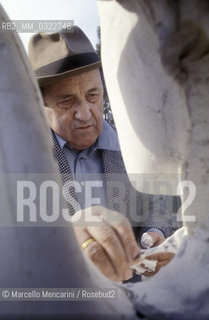 Italian artist Giacomo Manzù (about 1980) / Lartista Giacomo Manzù (1980 circa) - ©Marcello Mencarini/Rosebud2