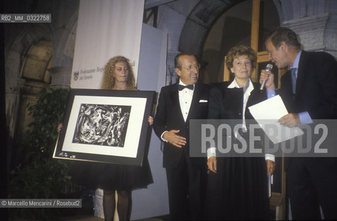 Venice, Doges Palace, 1990. Italian writer Dacia Maraini at the Campiello Literary Prize awarding ceremony / Venezia, Palazzo ducale, 1990. La scrittrice Dacia Maraini al Premio Campiello - ©Marcello Mencarini/Rosebud2