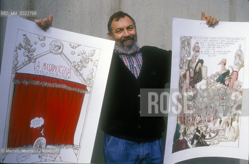 Lucca, 1990. Italian cartoonist Ro Marcenaro / Lucca, 1990. Il fumettista Ro Marcenaro - ©Marcello Mencarini/Rosebud2